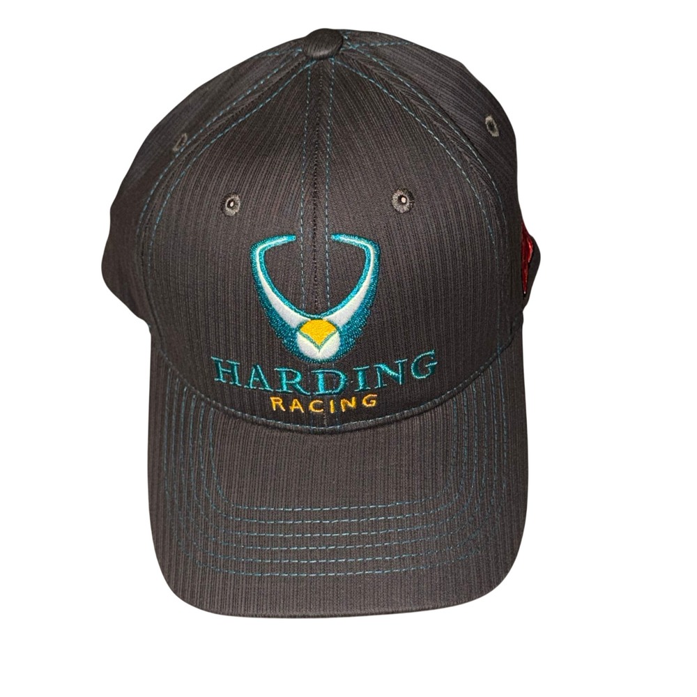 Harding Racing Mens Charcoal Grey Teal Stitching Gabby Chaves 88 Strapback Hat